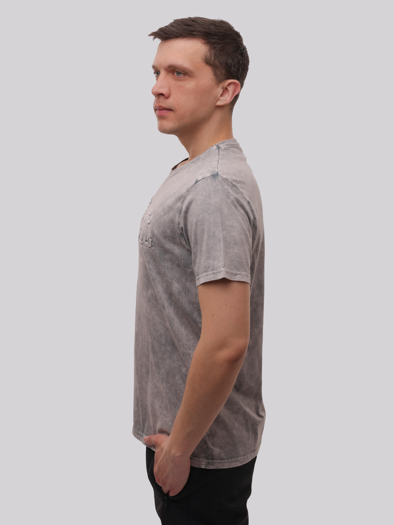 Футболка мужская Светло-серый LUMO модель 720419 Фото