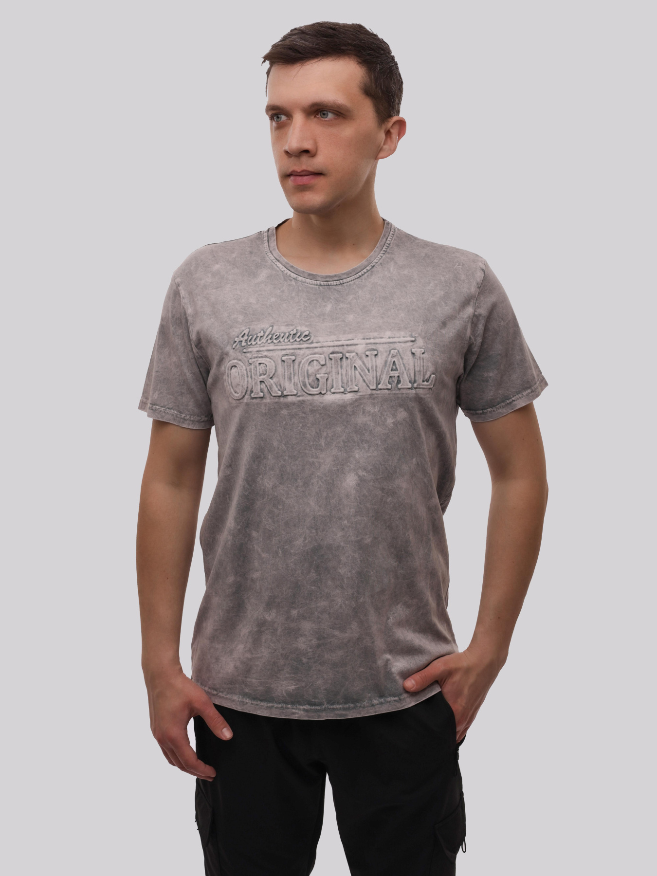 Футболка мужская Светло-серый LUMO модель 720419 Фото