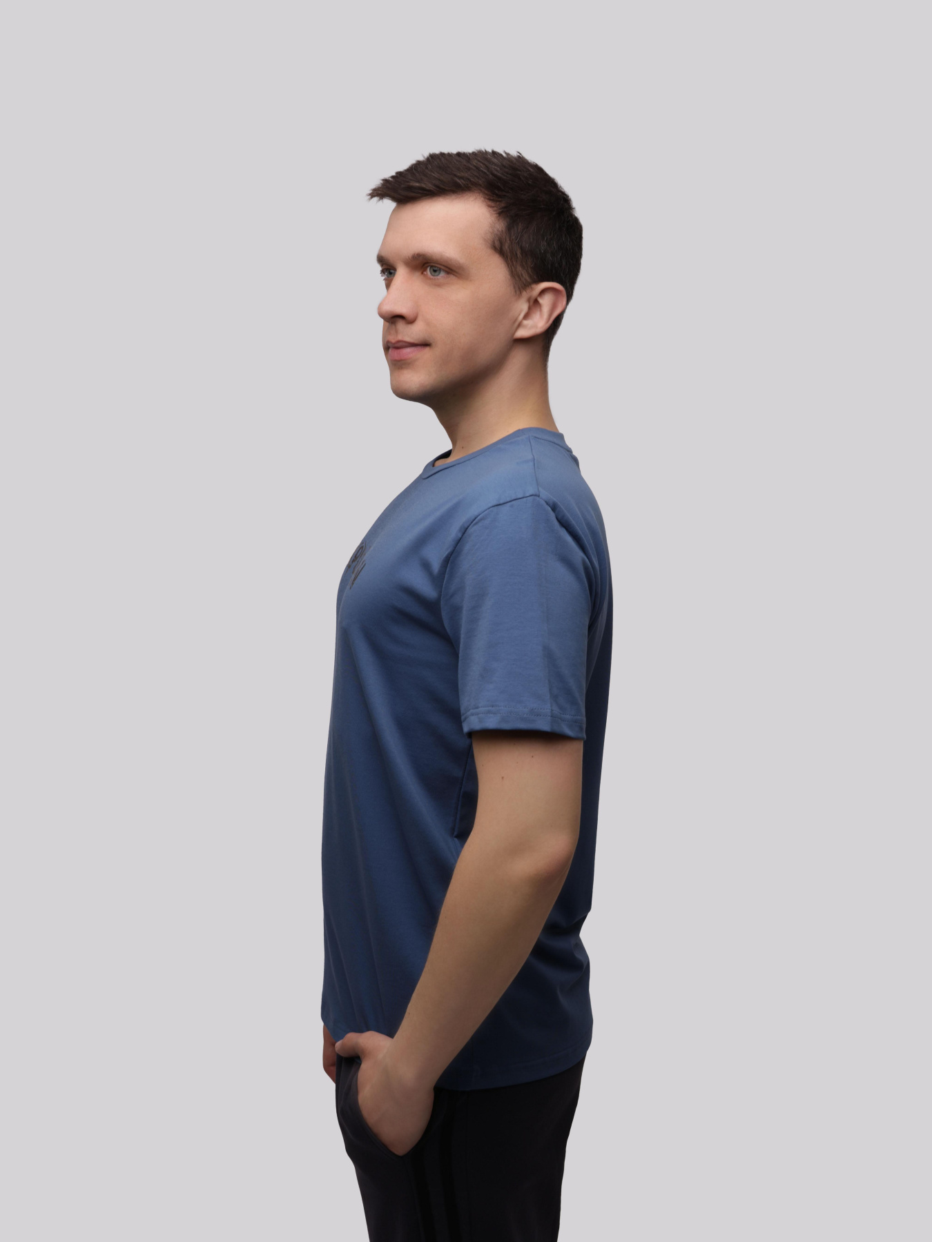 Футболка мужская Синий ORIGINALE ITALIANO модель 721279 Фото