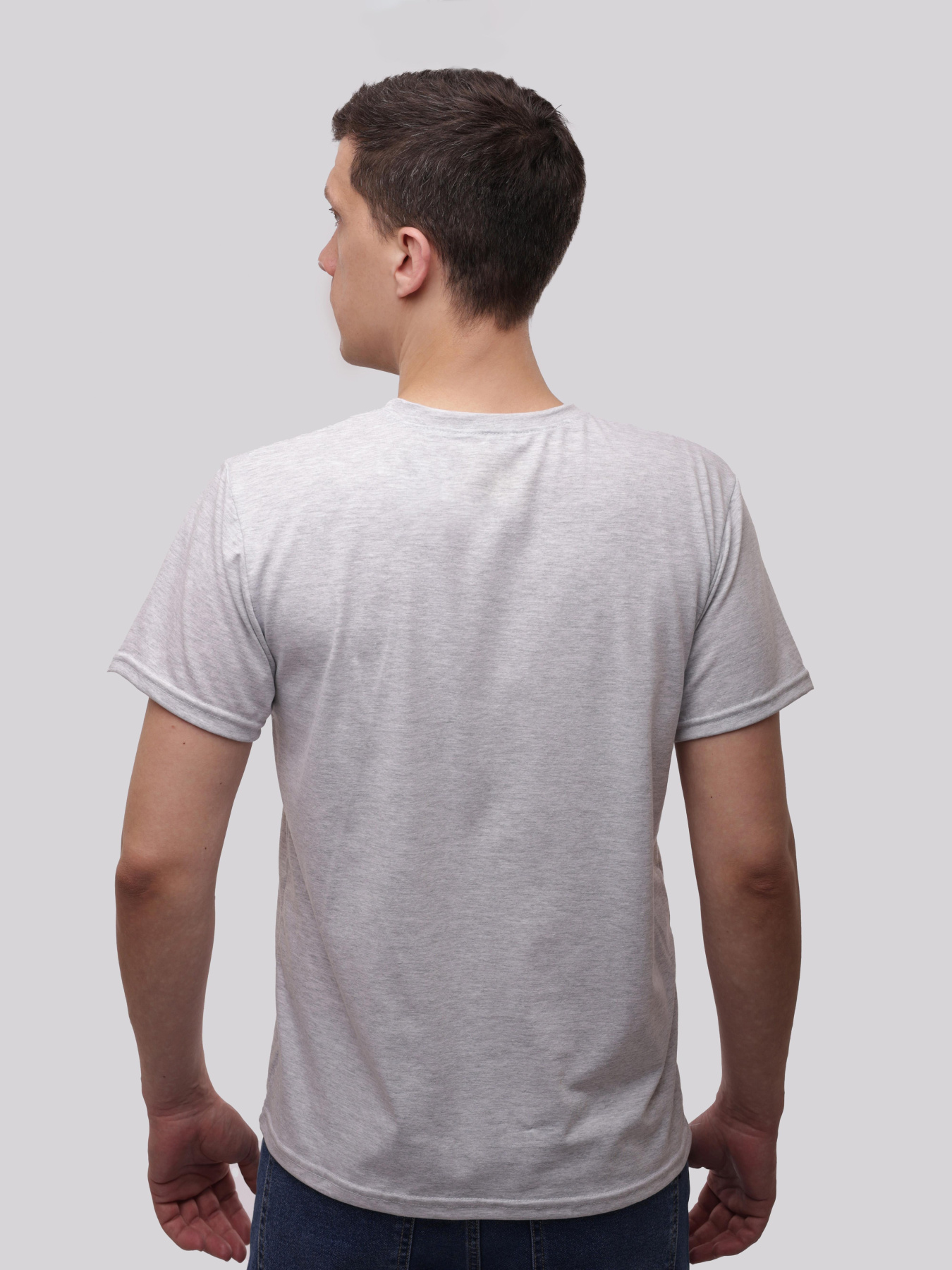 Футболка мужская Светло-серый LUMO модель 722074 Фото