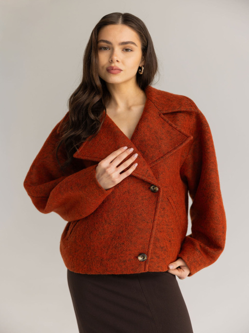 Коротке пальто з коміром модель 5151 Фото