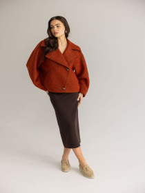 Коротке пальто з коміром модель 5151 Фото