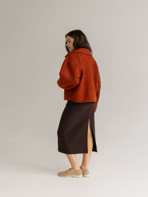 Коротке пальто з коміром модель 5151 Фото