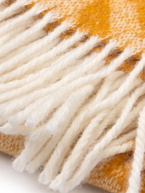 Плед вовняний із новозеландської вовни жовто-гарячий Ecotton модель 24615 Фото
