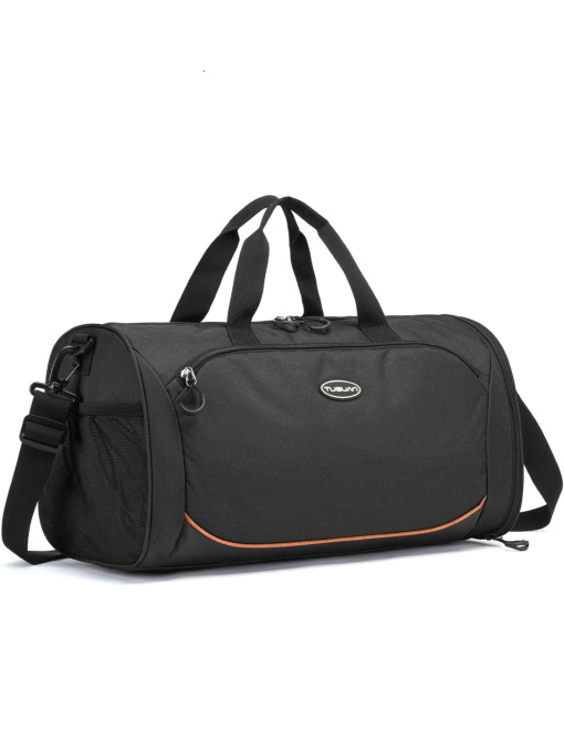Дорожная спортивная сумка через плечо водоотталкивающая текстильная с отделением для обуви модель TB7-T-6817A Фото