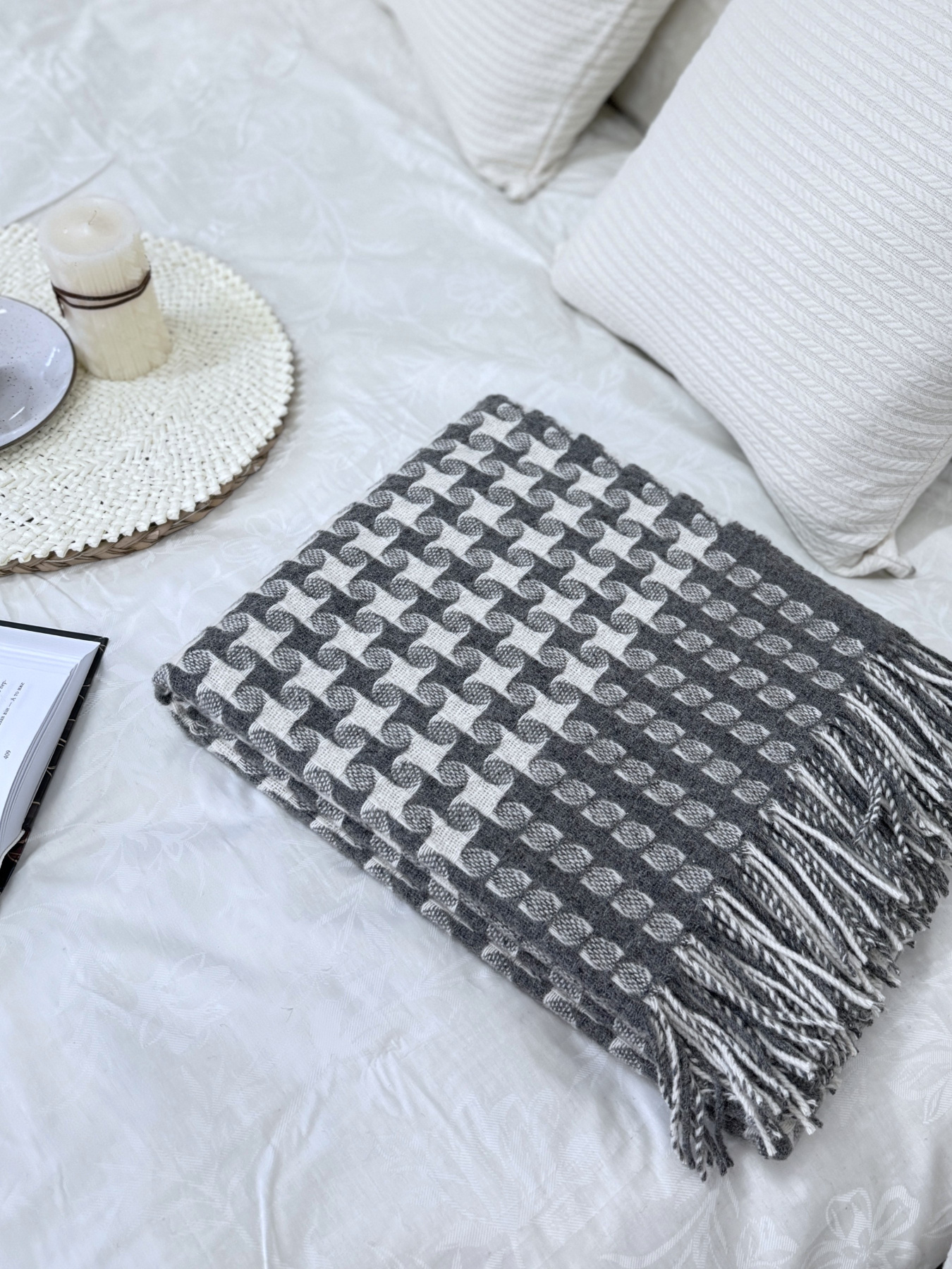 Плед вовняний із новозеландської вовни Carambola Grey Ecotton модель 04104 Фото