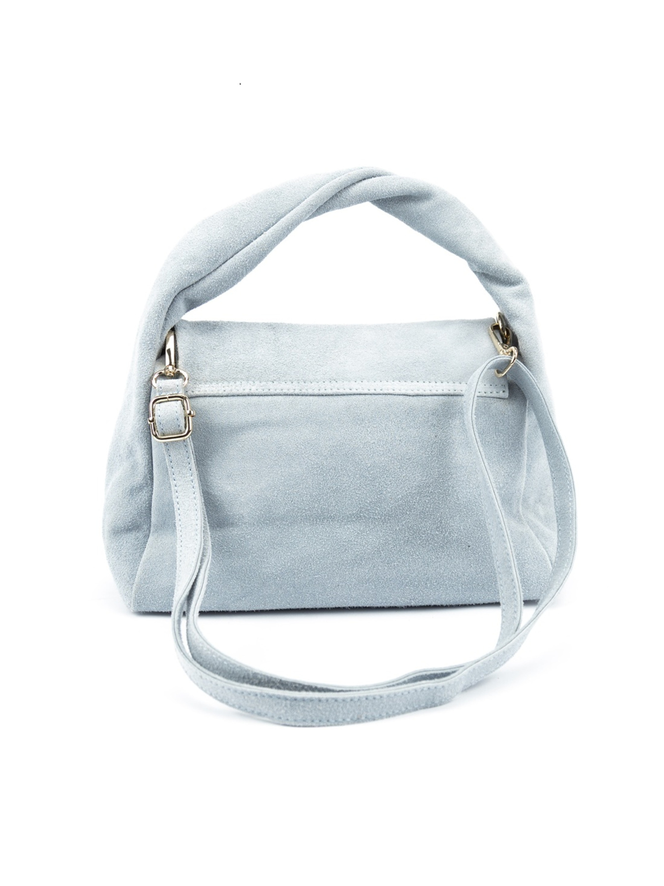 Сумка жіноча кросбоді на плече з ручкою з натуральної шкіри замші повсякденна середня модель F-IT-58333BL Фото