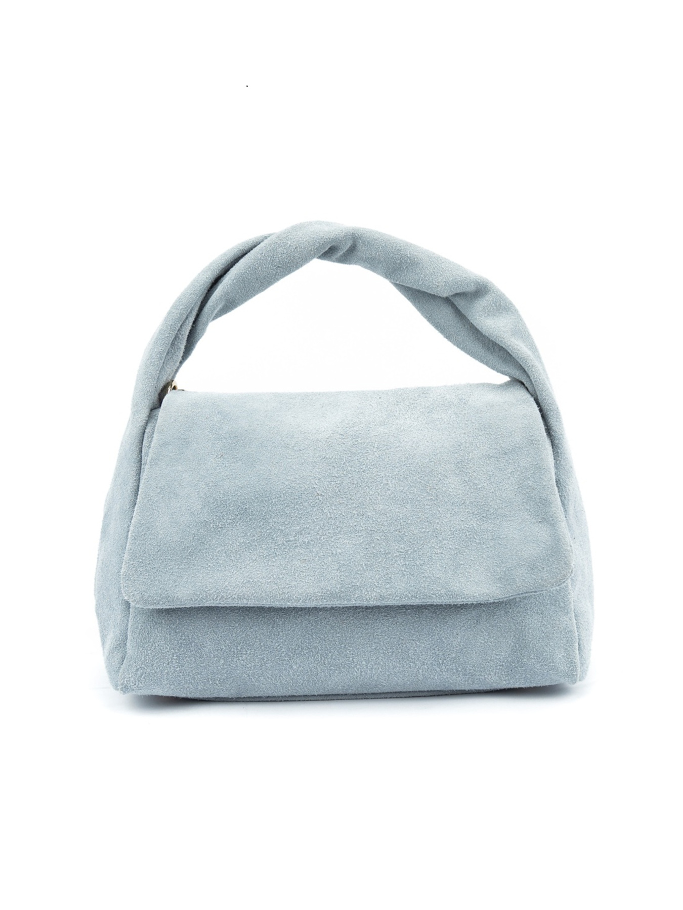 Сумка жіноча кросбоді на плече з ручкою з натуральної шкіри замші повсякденна середня модель F-IT-58333BL Фото