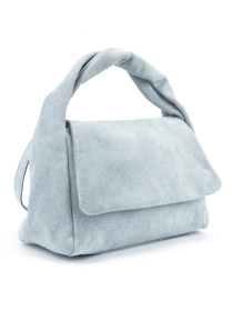 Сумка жіноча кросбоді на плече з ручкою з натуральної шкіри замші повсякденна середня модель F-IT-58333BL Фото