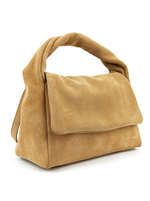 Сумка жіноча кросбоді на плече з ручкою з натуральної шкіри замші повсякденна середня модель F-IT-58333C Фото