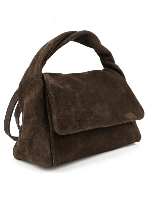 Сумка женская кроссбоди на плечо с ручкой из натуральной замши повседневная средняя модель F-IT-58333DB Фото