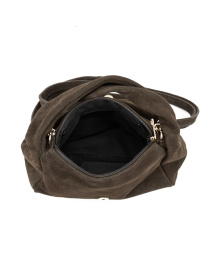 Сумка жіноча кросбоді на плече з ручкою з натуральної шкіри замші повсякденна середня модель F-IT-58333DB Фото