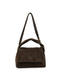 Сумка жіноча кросбоді на плече з ручкою з натуральної шкіри замші повсякденна середня модель F-IT-58333DB Фото