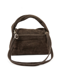 Сумка жіноча кросбоді на плече з ручкою з натуральної шкіри замші повсякденна середня модель F-IT-58333DB Фото