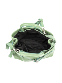 Сумка женская кроссбоди на плечо с ручкой из натуральной кожи с акцентным ремешком модель F-IT-0525M Фото