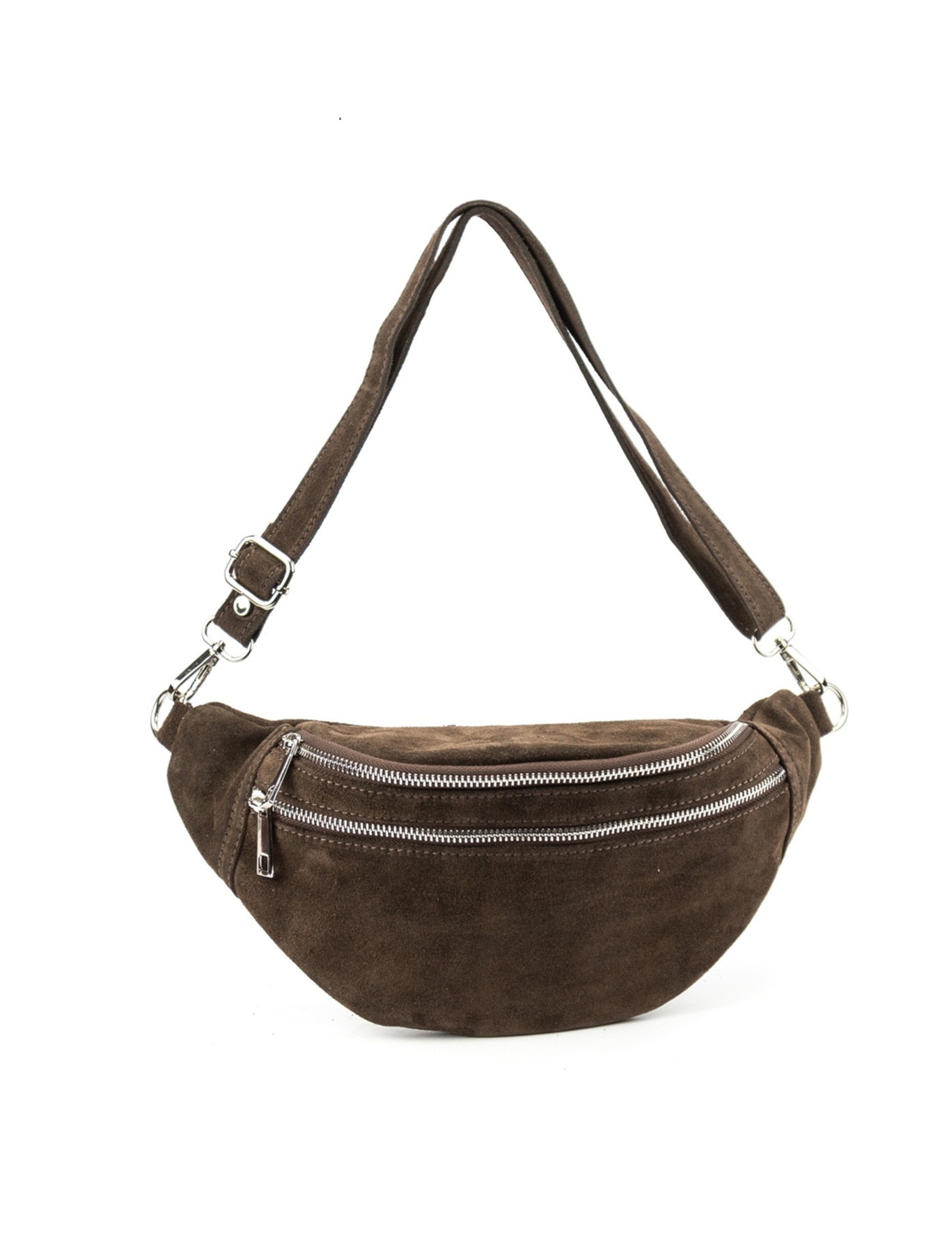 Сумка жіноча поясна через плече з натуральної замші повсякденна міська модель F-IT-98601DB Фото