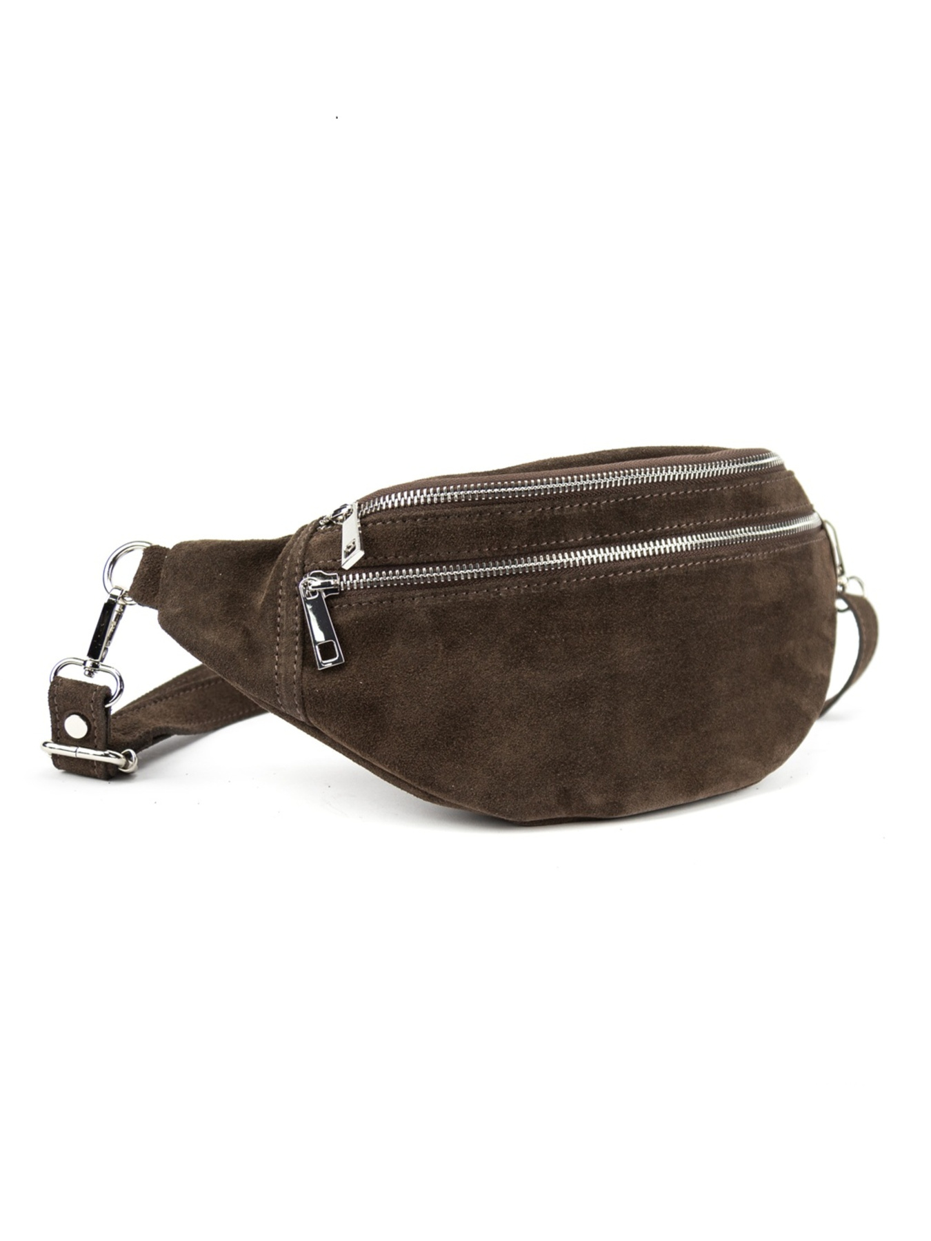 Сумка жіноча поясна через плече з натуральної замші повсякденна міська модель F-IT-98601DB Фото