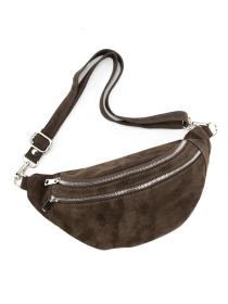 Сумка жіноча поясна через плече з натуральної замші повсякденна міська модель F-IT-98601DB Фото