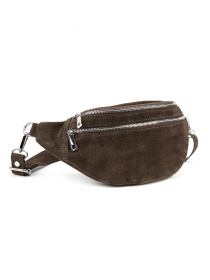 Сумка жіноча поясна через плече з натуральної замші повсякденна міська модель F-IT-98601DB Фото