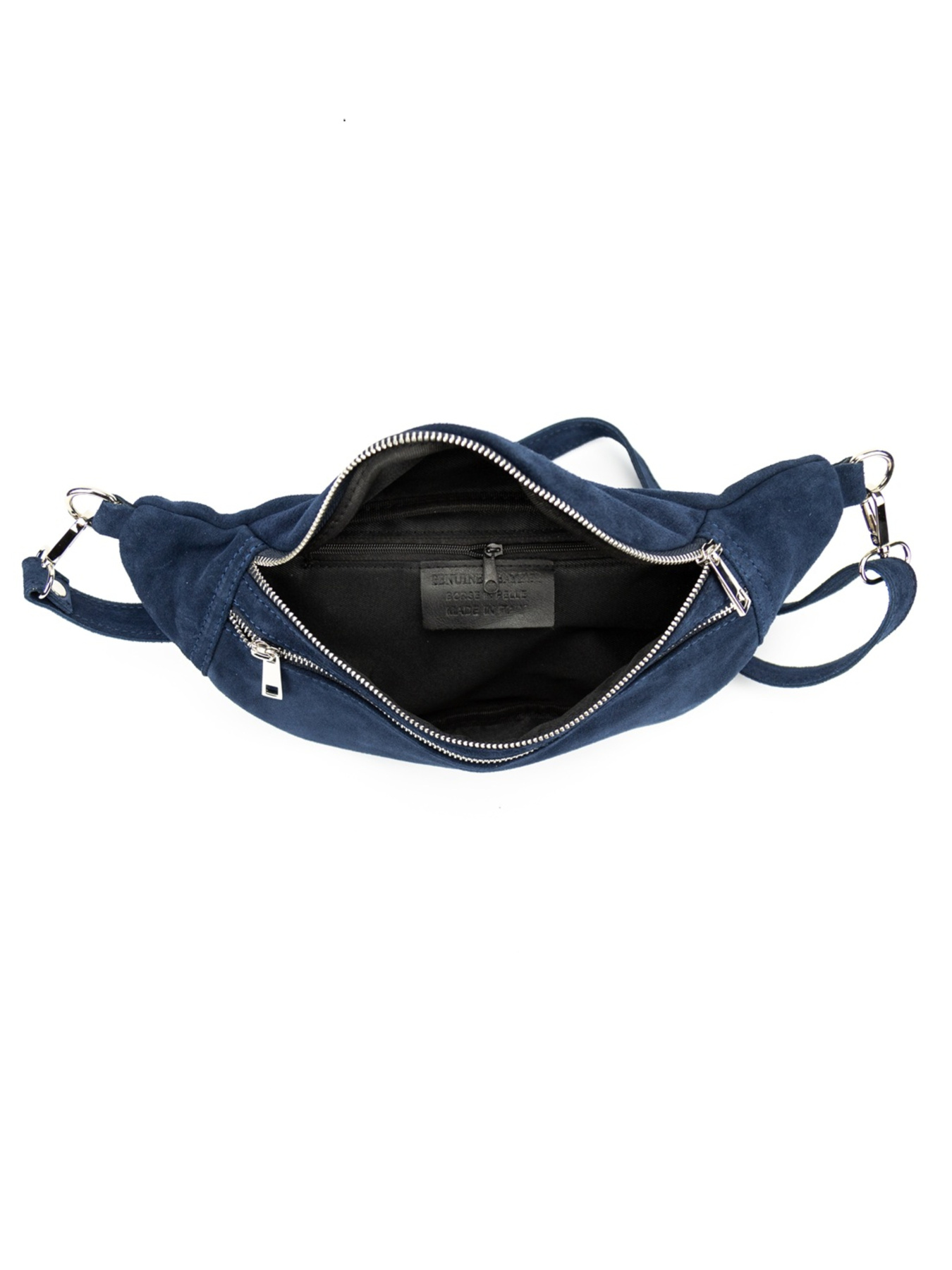 Сумка жіноча поясна через плече з натуральної замші повсякденна міська модель F-IT-98601BL Фото