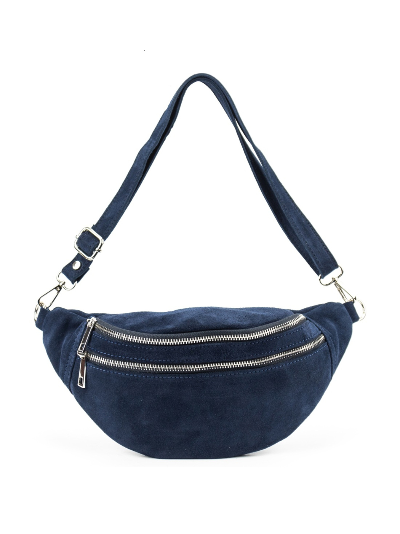 Сумка жіноча поясна через плече з натуральної замші повсякденна міська модель F-IT-98601BL Фото