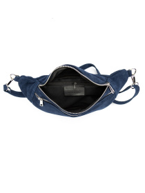 Сумка жіноча поясна через плече з натуральної замші повсякденна міська модель F-IT-98601BL Фото