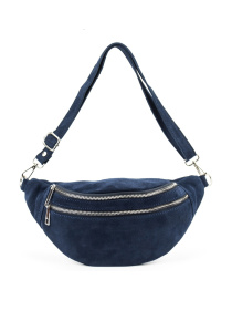 Сумка жіноча поясна через плече з натуральної замші повсякденна міська модель F-IT-98601BL Фото
