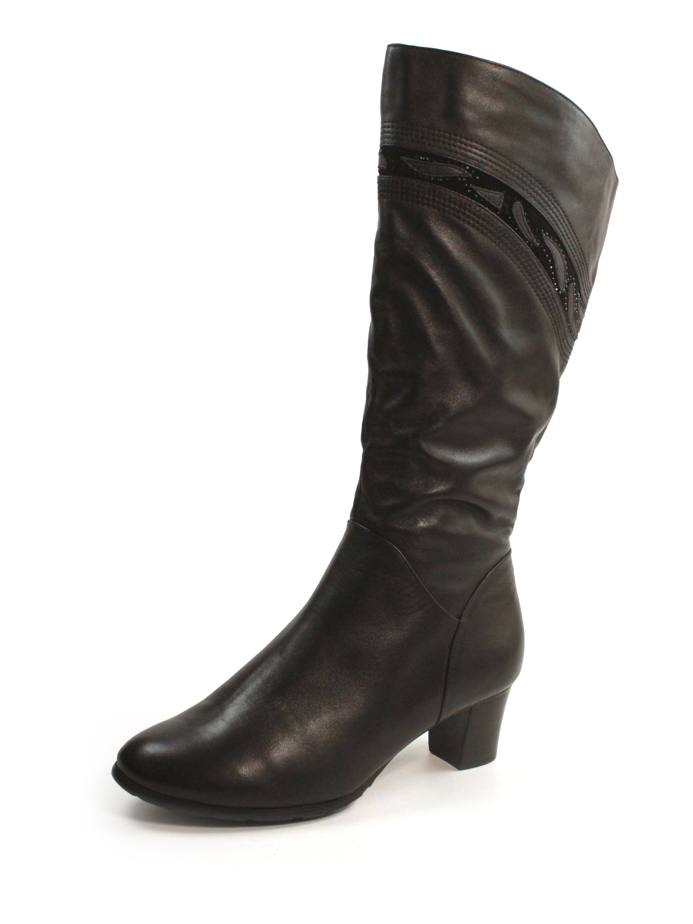 Зимові жіночі чоботи  з широкою халявою модель TF565-B1711BM-1B Фото