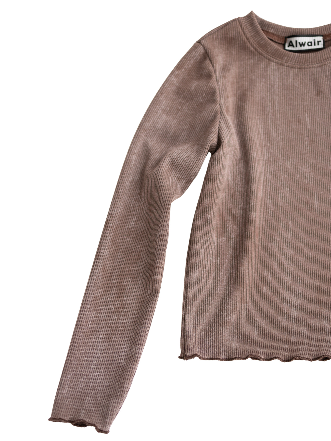 Лонгслив в рубчик с эффектом вываривания Sunny Embe модель 81089 Лонгслив в рубчик с эффектом вываривания Sunny Embe модель 81089 Фото