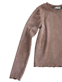 Лонгслив в рубчик с эффектом вываривания Sunny Embe модель 81089 Лонгслив в рубчик с эффектом вываривания Sunny Embe модель 81089 Фото