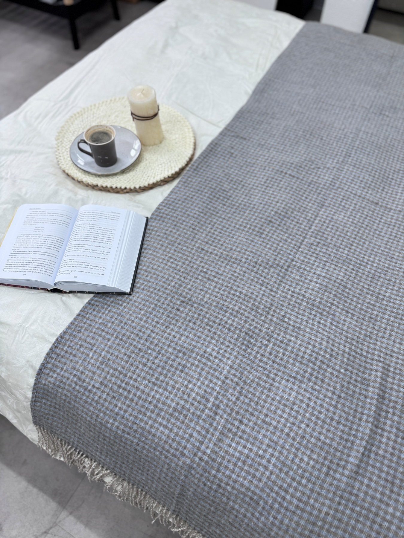 Плед вовняний з кашеміром Toscana Blue Ecotton модель 24616-6 Фото