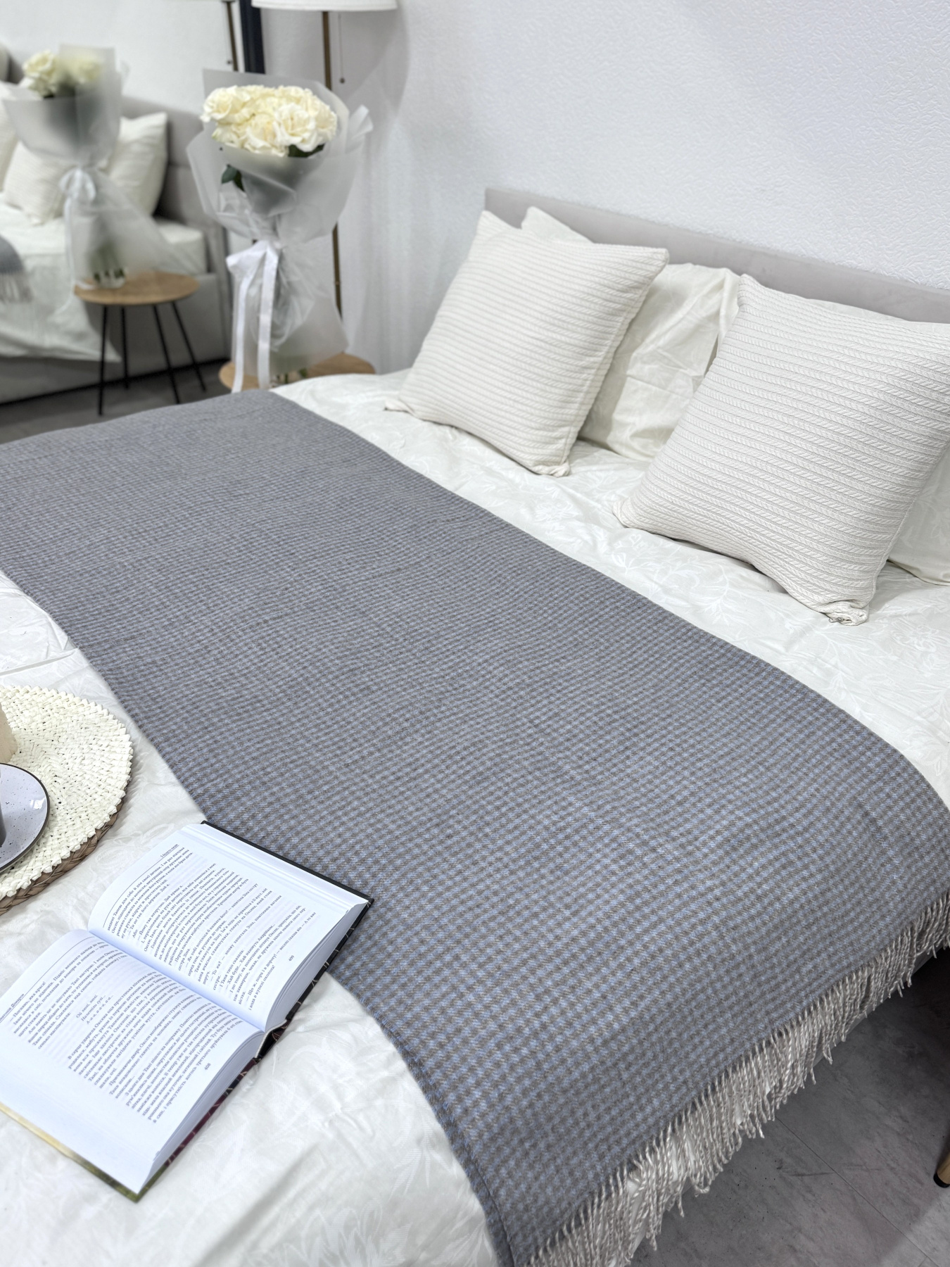 Плед вовняний з кашеміром Toscana Blue Ecotton модель 24616-6 Фото