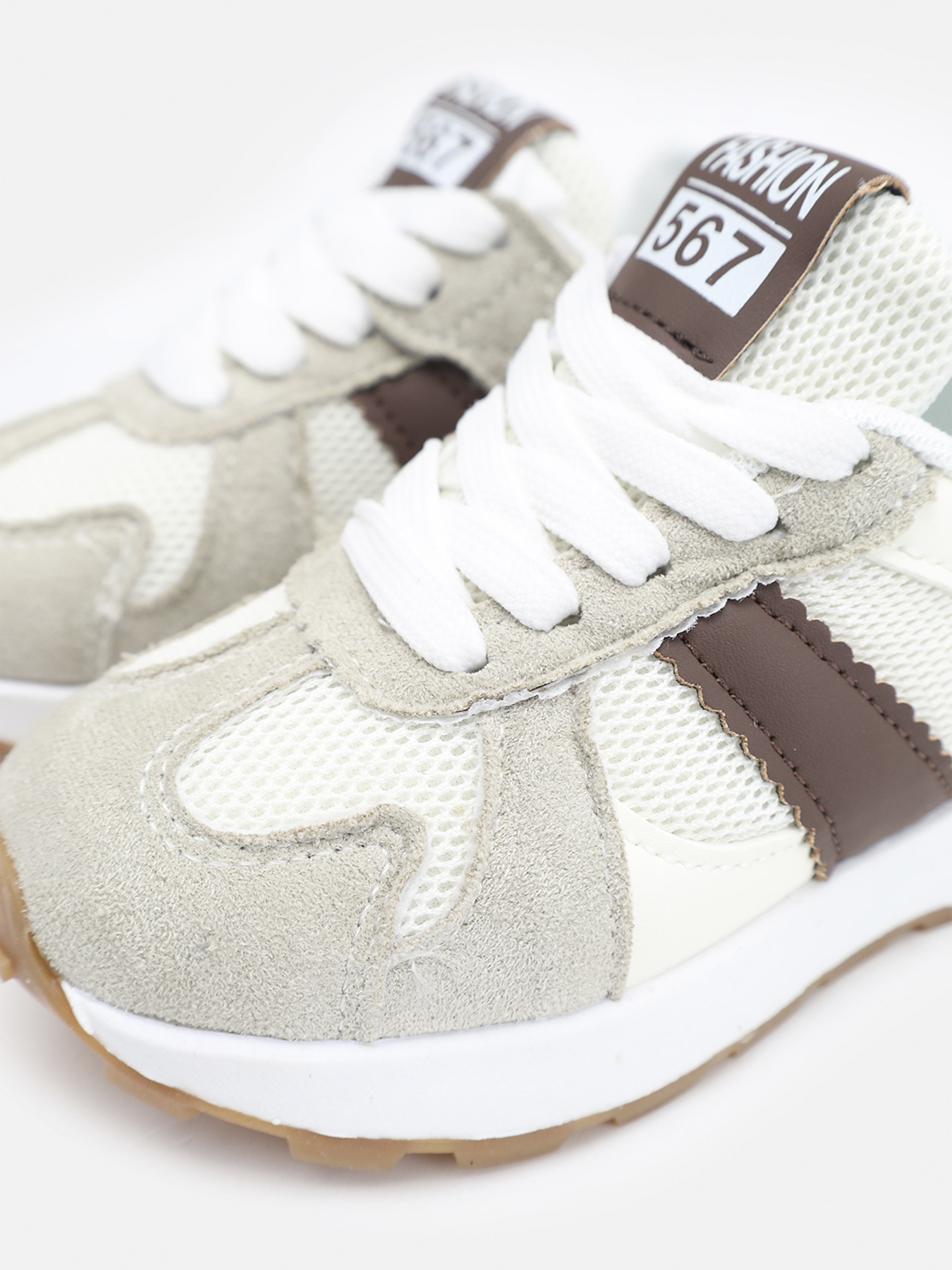 Кроссовки для девочки  цвет бежевый ЦБ-00289153 модель ЦБ-00289153 Фото