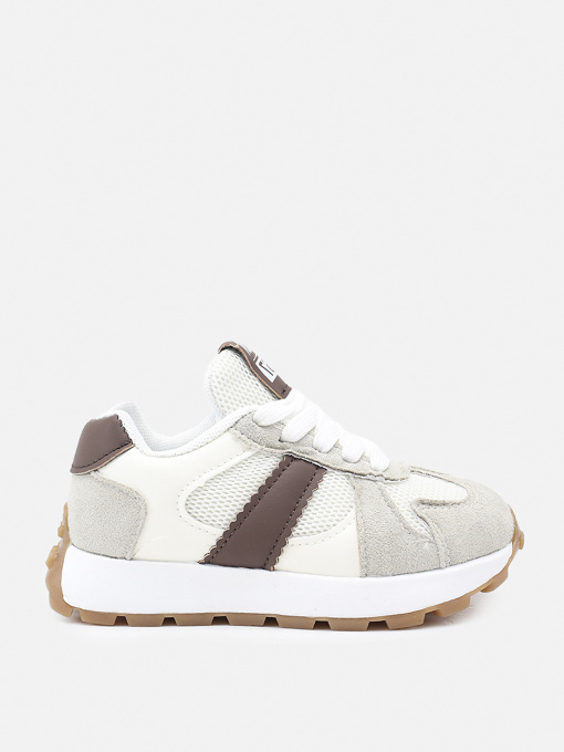 Кроссовки для девочки  цвет бежевый ЦБ-00289153 модель ЦБ-00289153 Фото