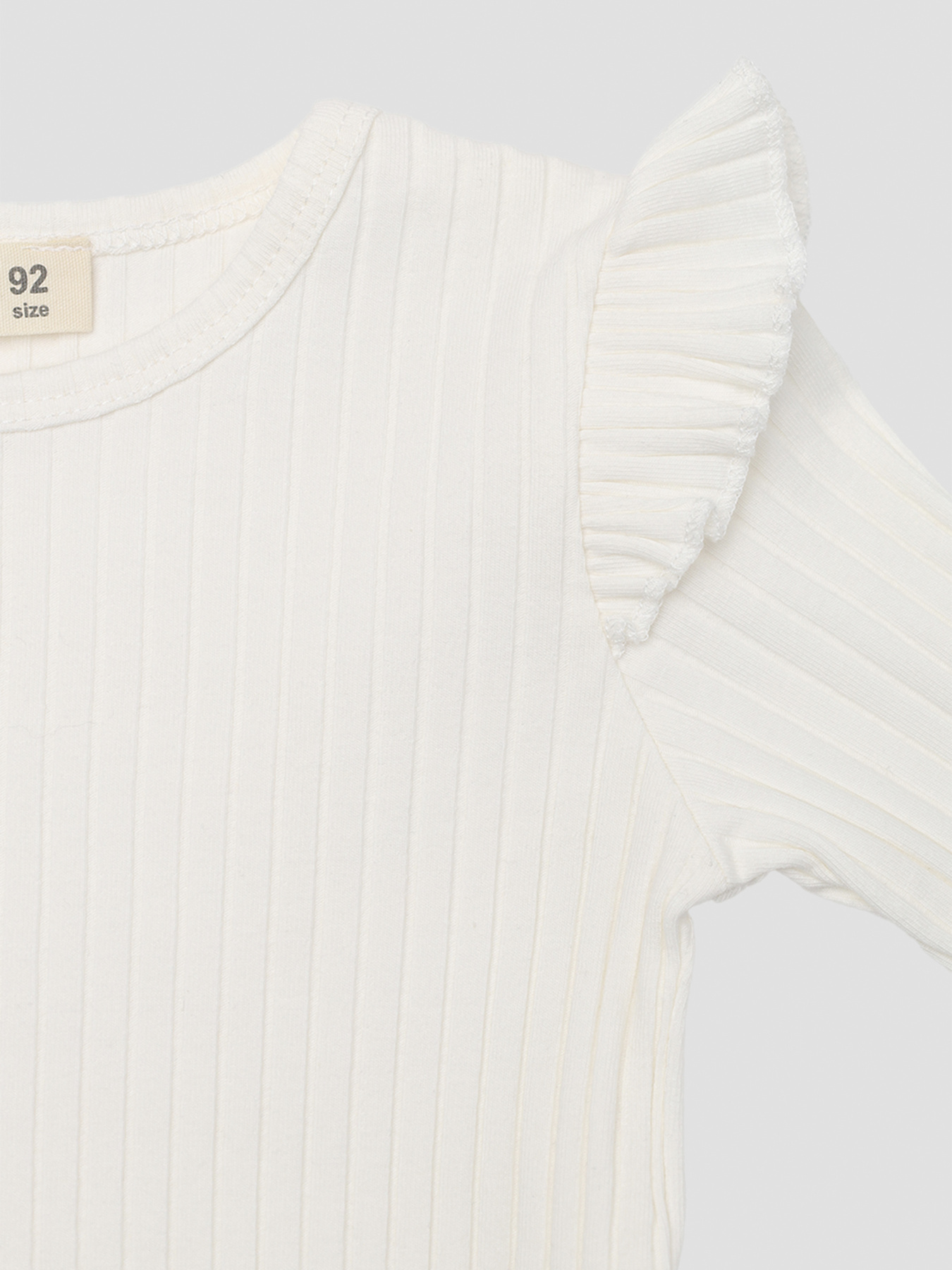 Футболка с длинным рукавом для девочки  цвет молочный ЦБ-00289662 модель ЦБ-00289662 Фото