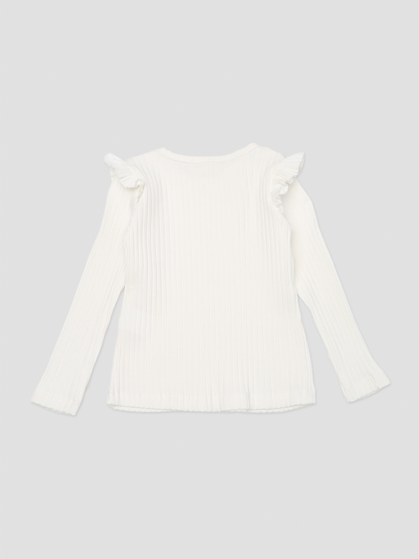 Футболка с длинным рукавом для девочки  цвет молочный ЦБ-00289662 модель ЦБ-00289662 Фото