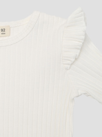 Футболка с длинным рукавом для девочки  цвет молочный ЦБ-00289662 модель ЦБ-00289662 Фото