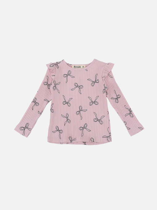 Футболка з довгим рукавом для дівчинки  колір рожевий ЦБ-00289663 модель ЦБ-00289663 Фото