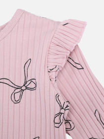 Футболка з довгим рукавом для дівчинки  колір рожевий ЦБ-00289663 модель ЦБ-00289663 Фото