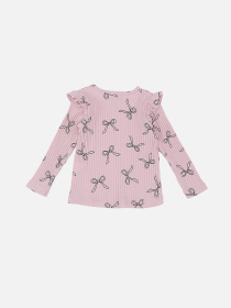 Футболка з довгим рукавом для дівчинки  колір рожевий ЦБ-00289663 модель ЦБ-00289663 Фото
