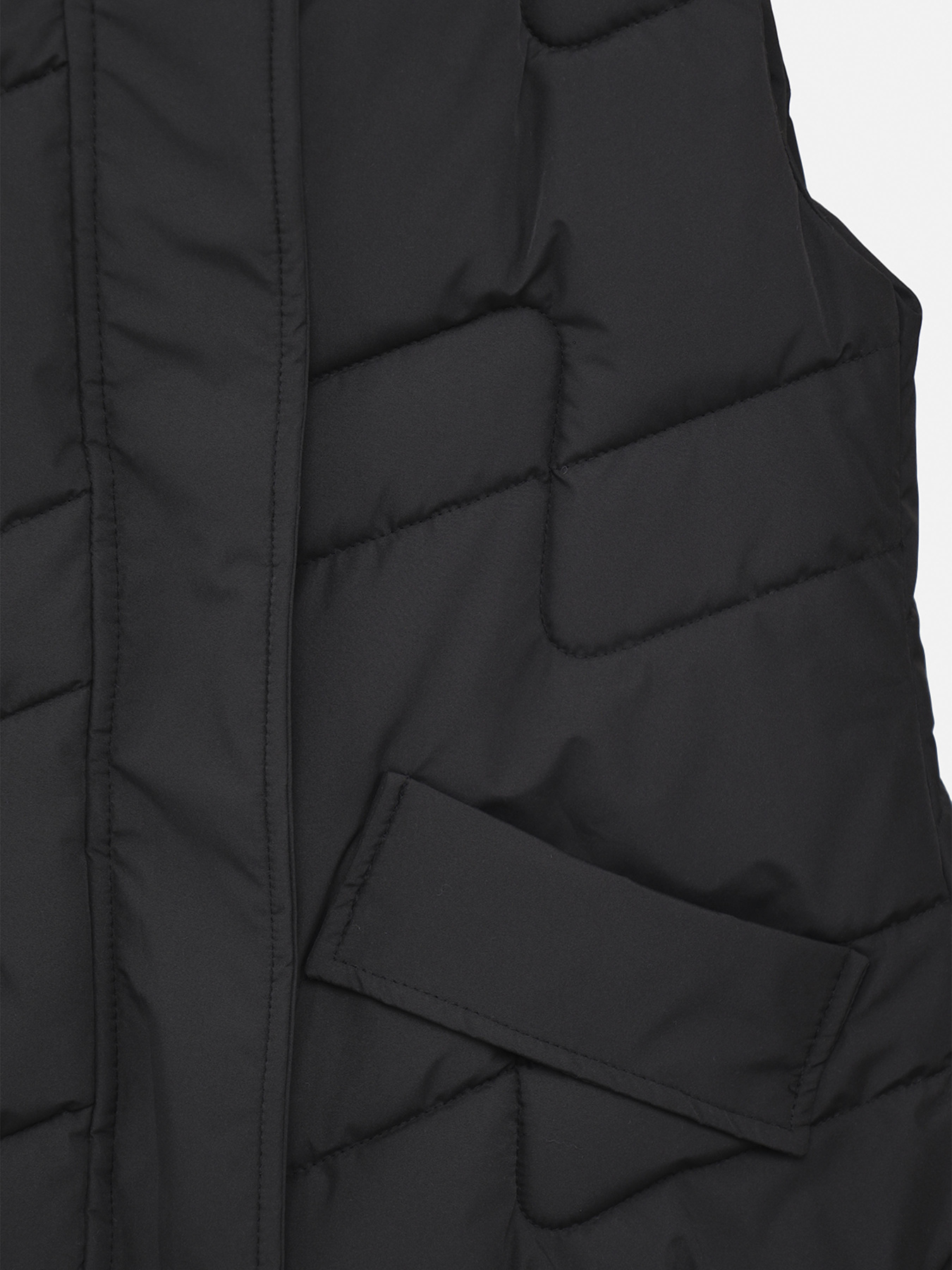 Жилет утеплённый для девочки  цвет черный ЦБ-00289755 модель ЦБ-00289755 Фото