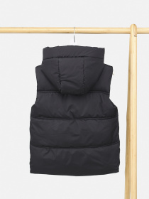 Жилет утеплённый для девочки  цвет черный ЦБ-00289765 модель ЦБ-00289765 Фото