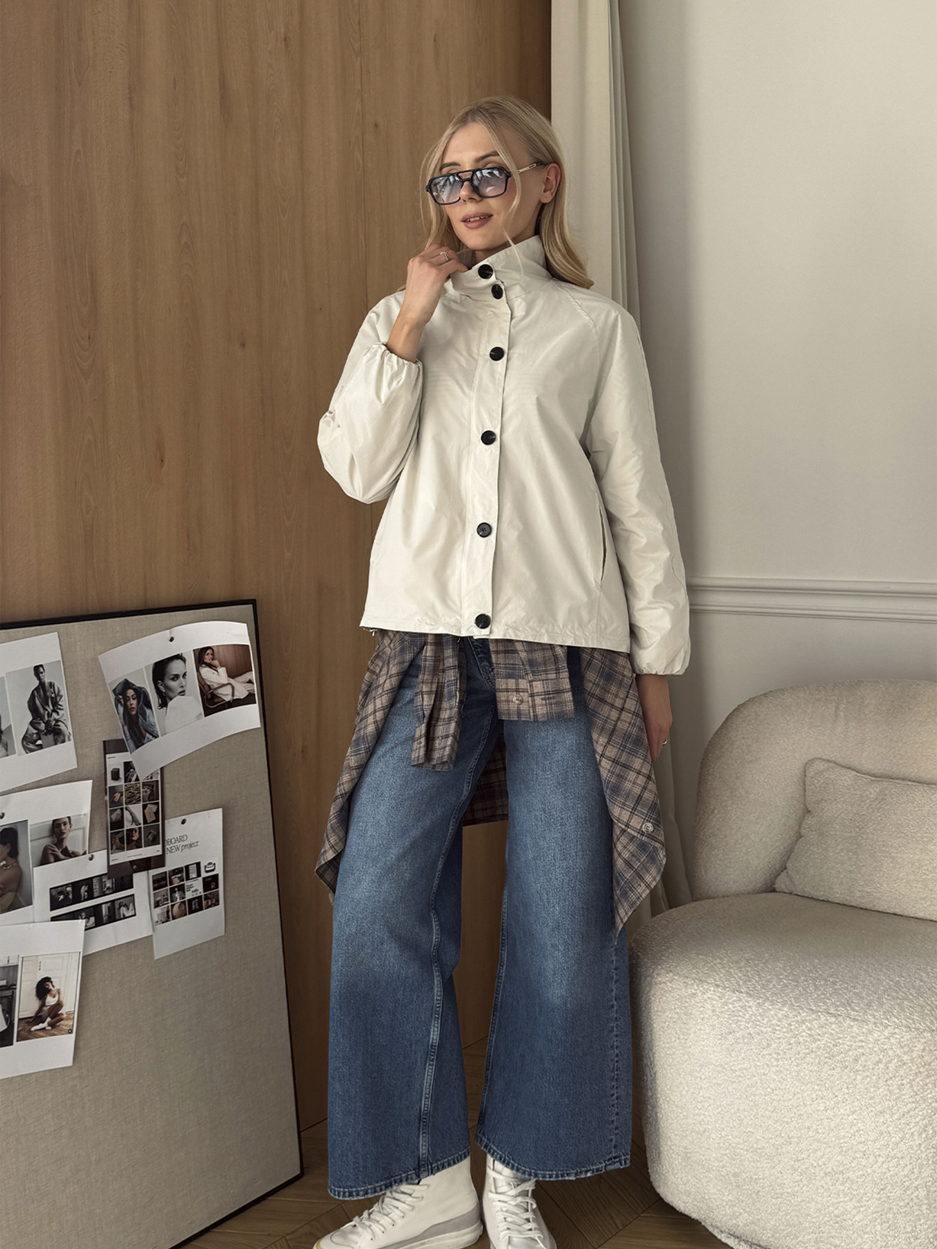 Вітровка жіноча  колір молочний ЦБ-00290247 модель ЦБ-00290247 Фото