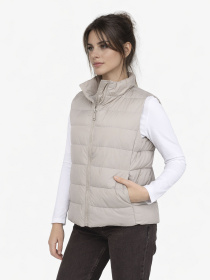Жилет утеплённый женский  цвет бежевый ЦБ-00290250 модель ЦБ-00290250 Фото