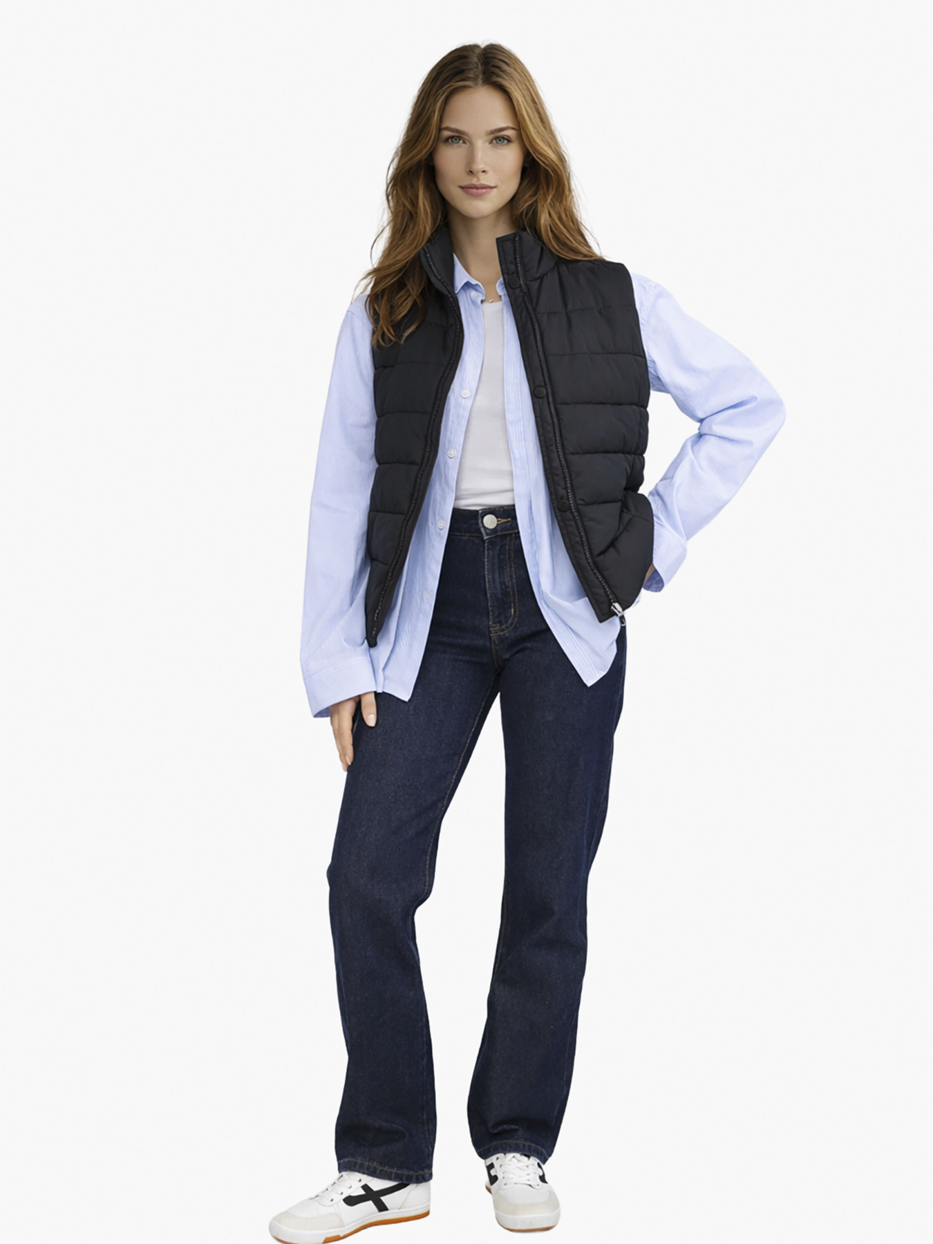 Жилет утеплённый женский  цвет черный ЦБ-00290251 модель ЦБ-00290251 Фото