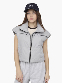 Жилет утеплённый женский  цвет светло-серый ЦБ-00290253 модель ЦБ-00290253 Фото