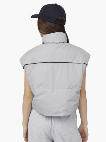 Жилет утеплённый женский  цвет светло-серый ЦБ-00290253 модель ЦБ-00290253 Фото