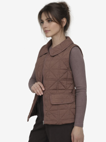 Жилет утеплённый женский  цвет коричневый ЦБ-00290255 модель ЦБ-00290255 Фото