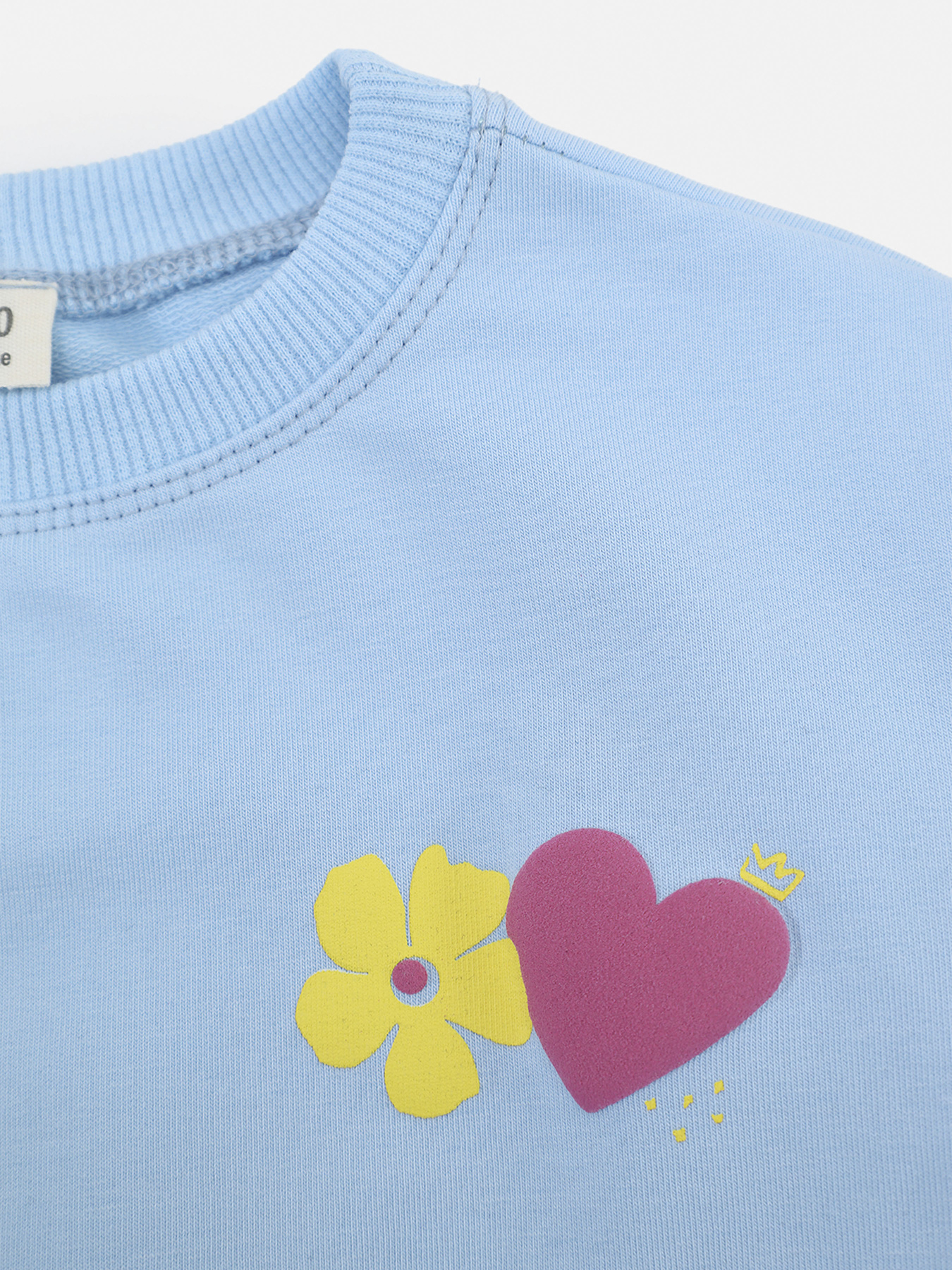 Світшот для дівчинки  колір блакитний ЦБ-00290405 модель ЦБ-00290405 Фото