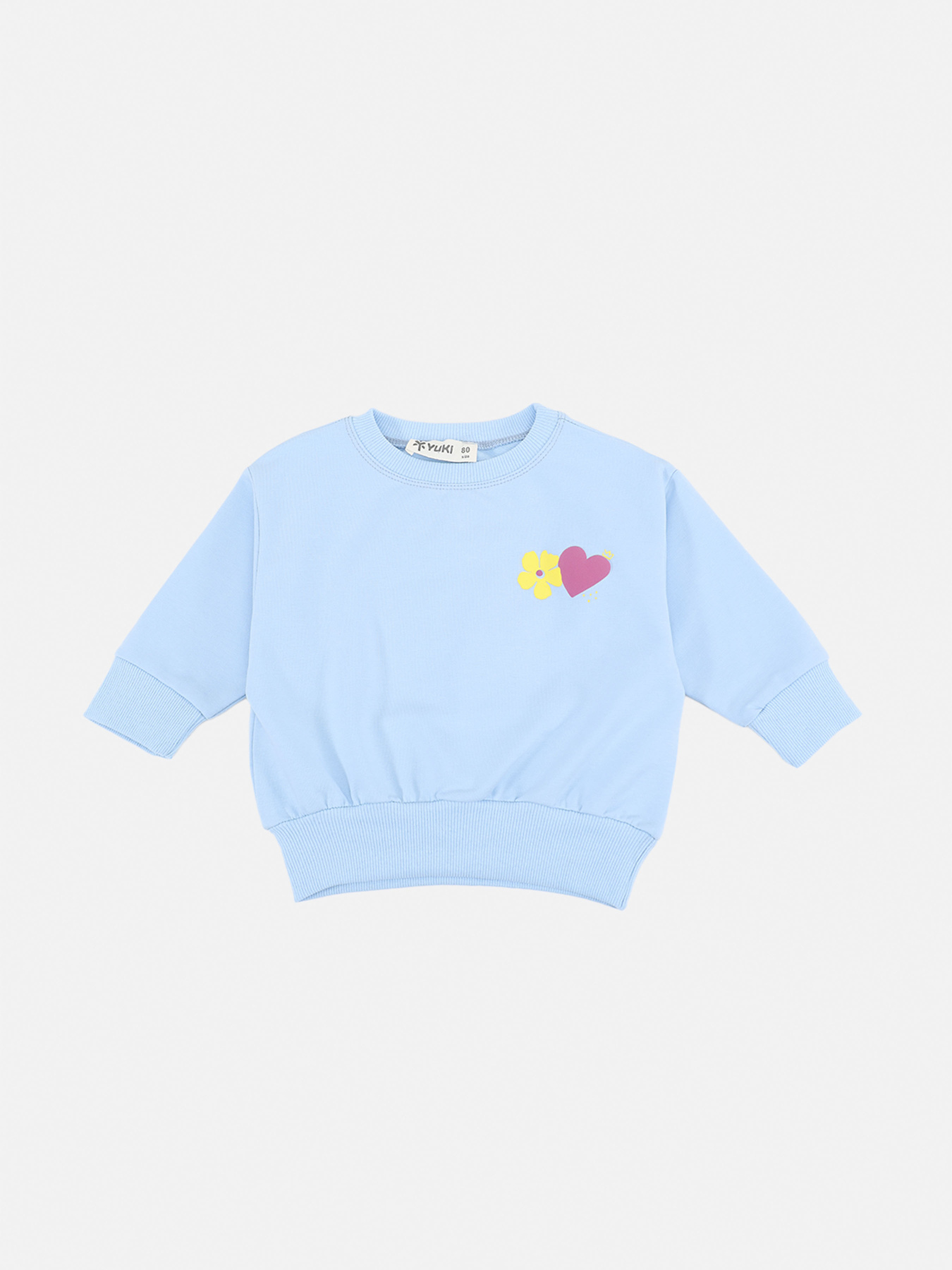 Світшот для дівчинки  колір блакитний ЦБ-00290405 модель ЦБ-00290405 Фото